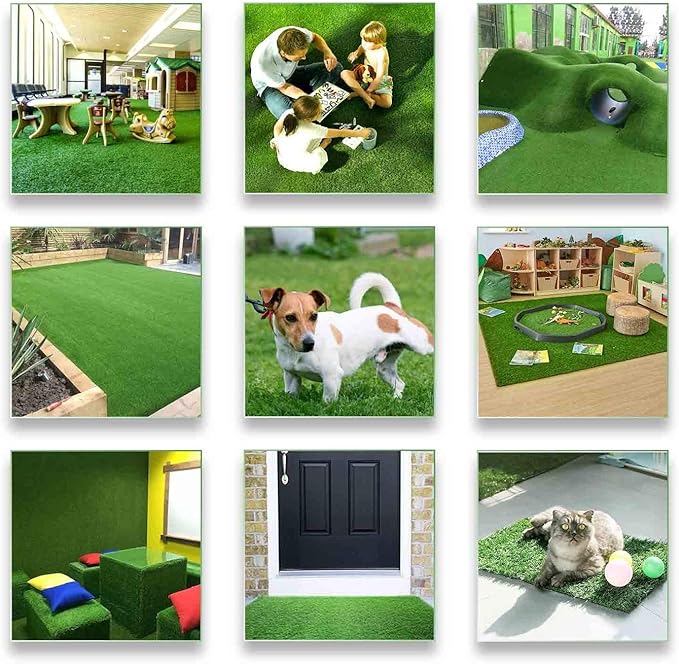 ALTRUISTIC Artificial Grass 2FTX92FT(184 Square Feet), Realistic Fake Grass Deluxe Turf Synthetic Thick Lawn Pet Turf, 1 3/8” Height, Outdoor Decor, Customized