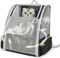 Cat Backpack Carrier Large Pet Backpack for Small Dog Medium Cat Puppy Kitten Bunny up to 15lbs, Ventilated Mesh Dog Collapsible Travel Backpack for Hiking Walking Outdoor