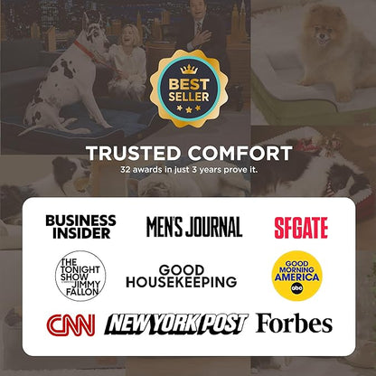 Bedsure Orthopedic Dog Beds for Small Dogs - Washable Small Dog Cat Bed Waterproof, Comfort Pet Couch Sofa with Washable Removable Cover, Pets Bed with Nonskid Bottom, Black, 24"