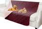 Waterproof Dog Blanket, 68x82 inches Pet Couch Covers for Sofa, Bed Furniture Protector from Dogs Washable and Reversible-Burgundy Red+Pink