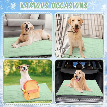 2 Pack Cooling Dog Blankets with Storage Bag Self Cooling Dog Blankets Washable Pet Cold Mats 59 x 47 Inch Portable Cat Pads for Summer Hot Weather Pet Puppies Supplies