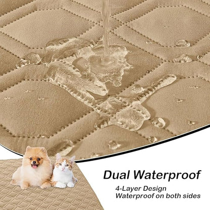 hyha Waterproof Dog Bed Blanket, Soft Pet Blankets, Waterproof Couch Cover for Dogs, Reversible Sofa Covers Washable for Furniture (40x80 Inch, Camel/Camel)