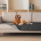 gogobunny 100% Double Sided Waterproof Dog Blanket Soft Pet Bed Cover Reversible Protect Furniture Couch Sofa Car for Puppy Large Dog Cat (Dark Charcoal/Light Charcoal, 30x90 Inch (Pack of 1))