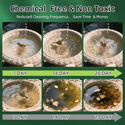Bird Bath Copper Disk, Pure Copper Bird Bath Purification Disc, Save Cleaning Time, Chemical Free,Safe Natural Solution for Birdbaths Bowls&Waterfall Fountain, Year-Round Use (3 pcs)