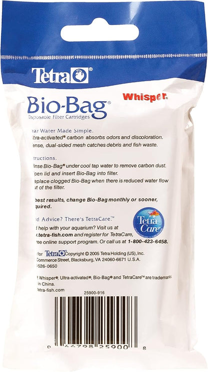 Tetra Filter Aquarium Cartidges, Removes Odors and Discoloration, Ready to Use, Small Whisper Filters, 2 Count