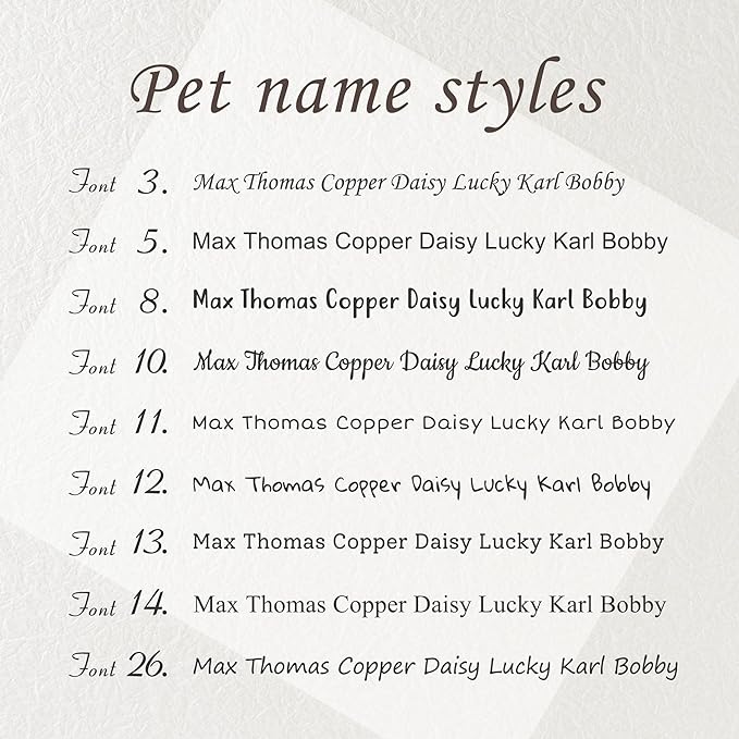 Anavia Slide On Silent Pet ID Tags, S/M/L/XL Personalized Black Stainless Steel Colored Silicone Cat Dog Name Tag, Customized Engraved Nameplate, Quiet Chew-Proof Pet Collar Tag (White, Small)