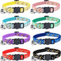 8 PCS Cat Collars with Bell Moons Stars, Reflections Cat Collar with Bells, Breakaway Cute Kitty Collar for Cats, Pet Gifts, Accessories (8 Colors)
