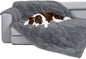 gogobunny Waterproof Dog Blanket for Couch & Furniture Protection - Super Soft Reversible Throw for Large Dogs & Cats, Calming Washable Fur & Sherpa Pet Blanket (60x80 Inch, Light Grey)