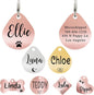 Ultra Joys Dog ID Tag, Custom Dog Tag Personalized Cat Tag, Pet ID Tag, Brushed Stainless Steel Teardrop Dog Tag Rose Gold Small