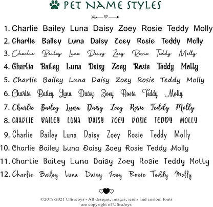 Ultra Joys Dog ID Tag, Custom Dog Tag Personalized Cat Tag, Pet ID Tag, Brushed Stainless Steel Round Silver Large