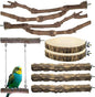 8pcs Natural Bird Perches for Cage, 5.9“ Small Wood Bird Perch for Parakeet/Cockatiel, Bird Cage Stick, Bird Branches for Cages, Birdcage Accessories for Parrot Conure