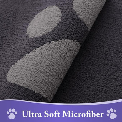 Buganda Dog Door Mat for Muddy Paws, Absorbent Dirt Trapper Non Slip Indoor Doormats, Washable Low-Profile Mat for Mud Dogs, Entryway Carpet for Inside Floor (40x32 Inches, Dark Grey)