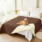 hyha Waterproof Dog Blanket, Soft Dog Bed Cover Pet Blankets, Waterproof Sofa Couch Cover for Dogs Washable, Reversible Pet Couch Covers for Sofa Furniture (82x102 Inch, Brown/Beige)