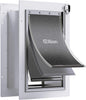 Pet Door for Wall Dog Door for Wall, 3-Flap Doggie Door with Insulation, All-Metal Frame and Telescoping Tunnel, Pets Up to 40 Lb (Medium Size)
