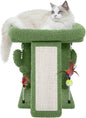 TWDEPART Cactus Cat Tree Tower with Cat Scratching Post for Indoor Cats,Activity Centre Climbing Tree Cat Furniture with Playful Toy Balls,Green