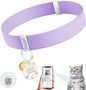 Cat Collar with Bell, Stretch Elastic Quick Release, Non Breakaway Lightweight Kitten Collar for Girl Boy Cats, Pet Supplies,Gifts,Accessories, Purple