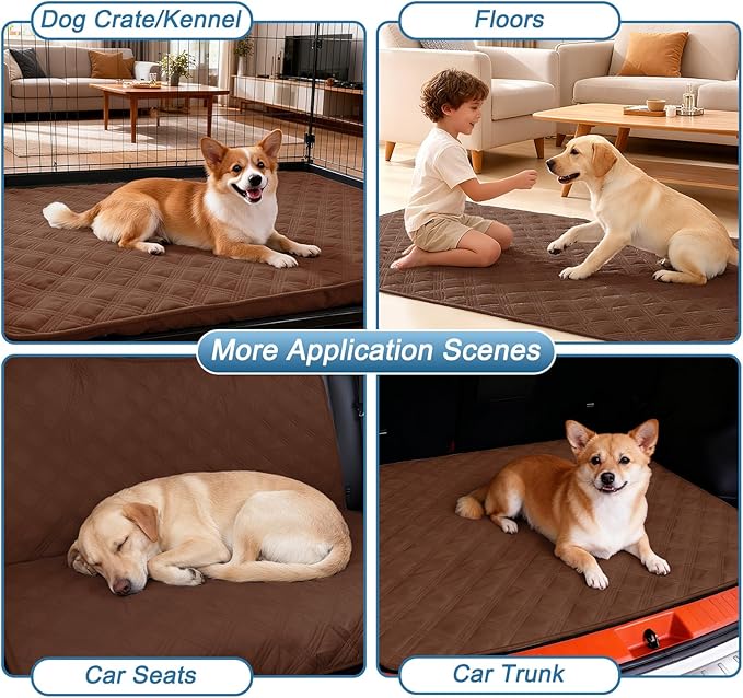 hyha Waterproof Dog Blanket, Reversible Pet Bed Blanket, Soft Sofa Couch Cover for Dogs Washable, Waterproof Pet Couch Covers for Sofa Puppy Cats Furniture Protector(52"x82", Brown/Chocolate)