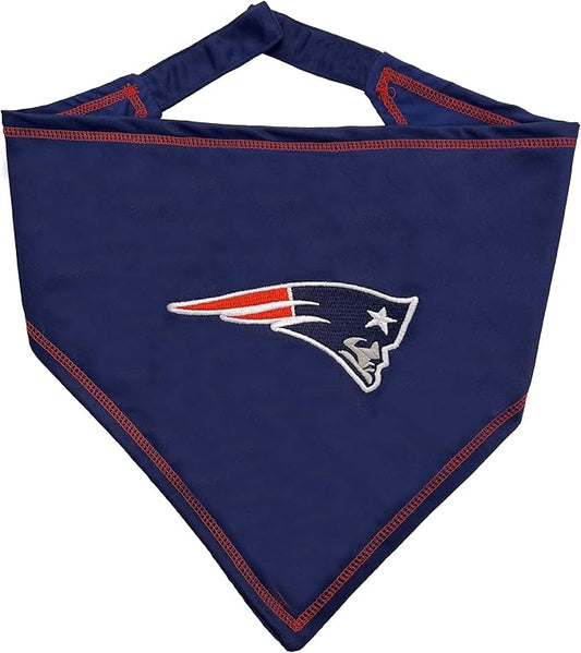 Pets First NFL New England Patriots TIE Dog Bandana, Small/Medium. Ultimate Game-Day, Party Scarf Bib for Pet Cat Dog (NEP-3550-S-M)
