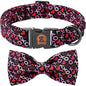 MR. CHUBBYFACE Valentine's Dog Collar with Bowtie, XOXO Red Heart Dog Collar with Metal Buckle, Cute Adjustable Boy Girl Female Collars for Small Medium Large Dogs