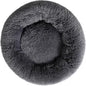 Calming Donut Cat Bed Dog Bed Round Plush Pet Cushion Fluffy Rabbit Cave Warm Dog Couch Non Slip Bottom for Pets Up to 10KG