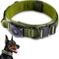 2025 Upgrade Waterproof AirTag Dog Collar, Military Tactical Dog Collar with AirTag Holder, Comfortable Control Handle and Metal Buckle, GPS Dog Collar Holder for Medium to Large Dogs (ArmyGreen, M)