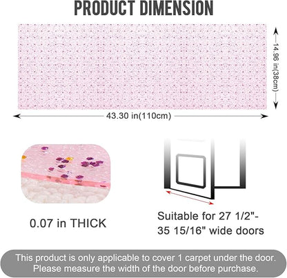 Uross Carpet Protector for Pets - Random Color Cat Carpet Protector for Doorway, Anti Scratch Under Door Cat Protector Mat, Easy to Cut Plastic Scratch Stopper Guard Carpet 3.6FT