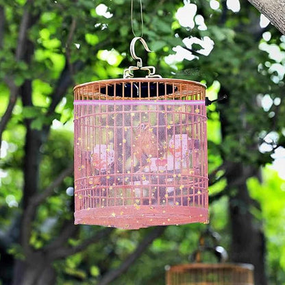 Bird Cage Cover, 45-90'' Adjustable, Universal Nylon Mesh Net, Bird Cage Skirt Guard, Purple