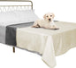 Ameritex Pet Bed Blanket Reversible 100% Waterproof Velvet Super Soft for Sofa and Bed (82x102 Inches, Cream+Grey)