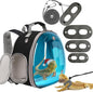 Bearded Dragon Travel Backpack with Harness and Leash Set,Lizard Backpack Travel Carrier,Space Capsule Clear Bubble Window Astronaut Reptile Carrier Backpack, Airline Approved