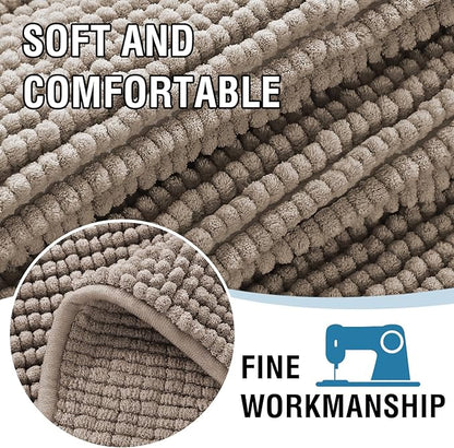 H.VERSAILTEX Plush Chenille Couch Cover for 3 Cushion Couch Anti Slip Washable Sofa Slipcovers Soft and Durable Furniture Protector for Dogs Cats Kids (27.5" x 82", Taupe)