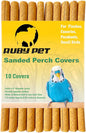 Sanded Perch Covers for Parakeets, Lovebirds, Finches, Canaries, Small Birds, 3/8" Diameter x 7.5" Long | Bird Accessories | pet Bird Supplies | Bird perches for cage | 10 Count