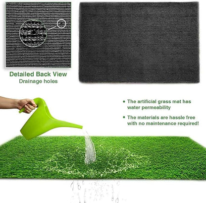 ALTRUISTIC Premium Artificial Grass Drainage Holes & Rubber Backing 70 oz Realistic Synthetic Grass Mat Extra-Heavy & Soft Pet Turf Fake Grass for Dogs or Outdoor Decor (10ft X 82ft)
