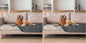gogobunny 3X Stronger Waterproof Pet Blanket, Scratch Proof Furniture Protector for Dogs Cats, Reversible Cover 30x70 Inch, Dark Grey/Light Grey (Pack of 2)