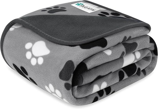 PetAmi Waterproof Dog Blanket for Medium Large Pets Dogs Cats, Pet Couch Cover Protector for Furniture, Reversible Washable Soft Fleece Cat Blanket for Bed Couch Sofa, 40x60 (Taupe/Beige)