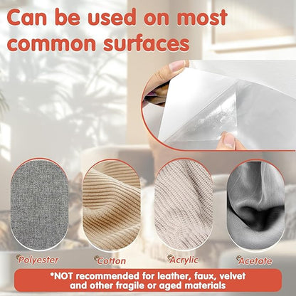 18 PCS Large Cat Scratch Furniture Protector, Transparent Couch Protector from Cat Claws, Single-Sided Self Adhesive Anti Pet Deterrent Sofa Cover, 17IN