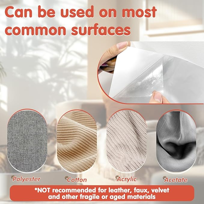 18 PCS Large Cat Scratch Furniture Protector, Transparent Couch Protector from Cat Claws, Single-Sided Self Adhesive Anti Pet Deterrent Sofa Cover, 14IN