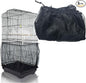 Allazone Bird Cage Seed Catcher, Large Bird Cage Cover, 75-118'' Universal Adjustable Birdcage Cover Skirt Soft Airy Nylon Mesh Net for Parakeet Macaw African Round Square Cage, Black