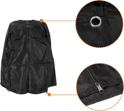 PATIKIL 12" Lx12 Wx17 H Bird Cage Cover, Nylon Rain-Proof Lightproof Shade Good Night Birdcage Cover with Zipper for 12 Inch Cage Parrot Pigeon, Black