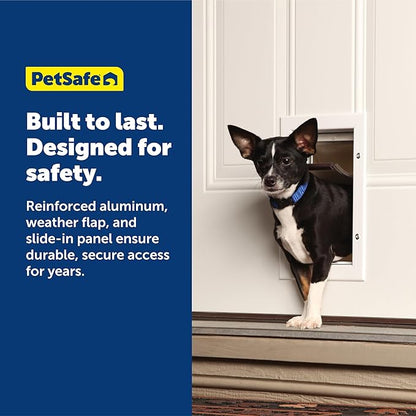PetSafe Freedom Aluminum Pet Door for Dogs and Cats, Small, White, Tinted Vinyl Flap