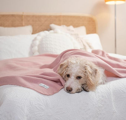 Fleece Throw Blankets Bulk Fleece Blankets Solid Wholesale Lightweight Warm Soft for Pet Bed Sofa Couch Office Wedding Gifts Travel Seasons Beige and Pink 50x60 Inches Pack of 6