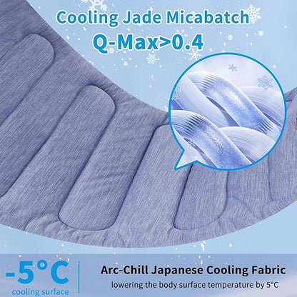 Cooling Mat for Large Dogs - Double-Sided Waterproof & Cool, Q-MAX>0.47, Portable Dog Cooling Mat for Summer. (L (36''x23'')