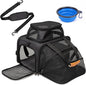 Expandable Pet Carrier Bag - Airline-Approved, Breathable Mesh, Secure Zippers, Padded Handle & Multi-Pockets (Dark Grey)