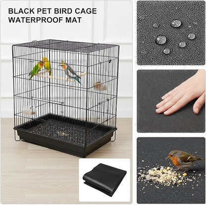 Under Pet Cage Mat for Bird Cages, Dog Kennels, Reptile Aquariums, Dog Kennels, Water-Resistant Pad for Hard Floors and Surfaces (XX-Large)