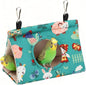 Rypet Winter Warm Bird Nest House - Hanging Hammock Velvet Shed Hut Cage Plush Fluffy Birds Hideaway Sleeping Bed Fuzzy for Parrot Parakeet Cockatiels Budgies Lovebird Medium (Forest Green)