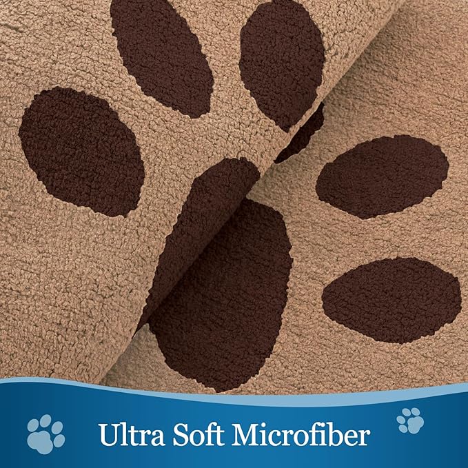 Buganda Dog Door Mat for Muddy Paws, Absorbent Dirt Trapper Washable Indoor Doormats, Non Slip Low-Profile Mud Mat for Dogs, Front Entrance Doormat for Inside Floor (59x35 Inches, Beige)
