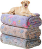1 Pack 3 Blankets for Dogs, Dog Blanket for Large & Medium Pet Cat, Premium Soft Fluffy Suitable for Sofas, Kennels & Beds, Gifts Puppy Essentials, 41x31inch, Brown/Purple/Coffee Brown