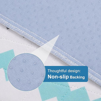 OUTCREATOR® Washable Bed Pads 34" x 56" (Pack of 2), Incontinence Mattress Protector, Anti-Slip Waterproof Underpads for Adults Kids Elderly Pets, Absorbency & Reusable Bedwetting Pads (Wave)
