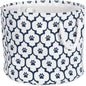 Bone Dry Pet Storage Collection Lattice Paw Print, Small Round, White/Navy