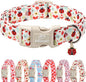 Ladybug Dog Collar for Large Dogs - Cute Spring/Summer Dog Collar, Lightweight Adjustable Cartoon Love Bug Garden Mom Dogs Collars with Quick Release Buckle XL