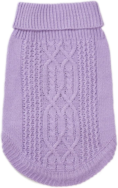 Stretchy Cat Sweater - 17 Colors & 6 Sizes | Snug Winter-Ready Knit for Boy/Girl Cats & Kittens(Purple, Medium)